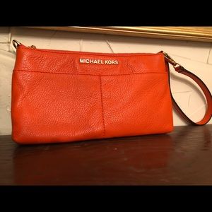 Michael Kors Large Pebble Leather Wristlet Wallet